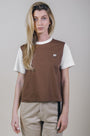 Trendsplant - Women's Color Block T-Shirt Cocoa Brown, image no.2