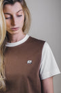 Trendsplant - Women's Color Block T-Shirt Cocoa Brown, image no.6