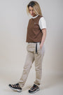 Trendsplant - Women's Color Block T-Shirt Cocoa Brown, image no.4