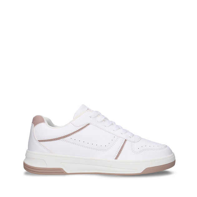 Dara White Lace-up Sneakers