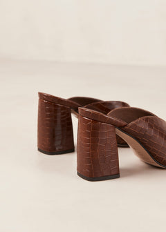 Frenchie Heeled Mules Alli Brown