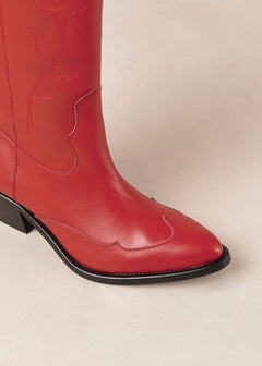 Liberty Leather Boots Red