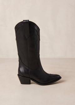 Liberty Black Leather Boots