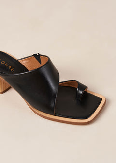 Josie Leather Sandals Black
