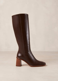 East Leather Boots Coffee Brown