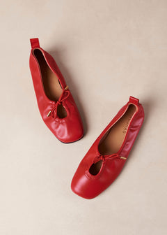 Rosalind Leather Ballet Flats Red