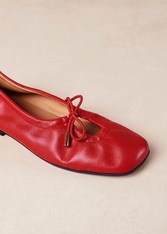 Rosalind Leather Ballet Flats Red