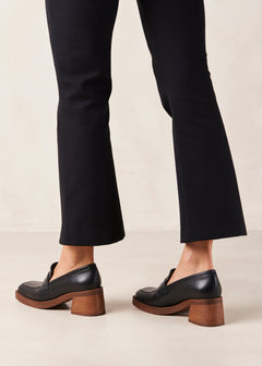 Roxanne Leather Loafers Black