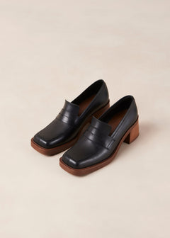 Roxanne Leather Loafers Black