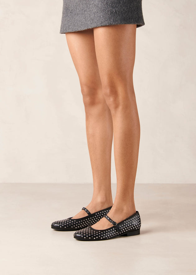 Lucien Leather Ballet Flats Black