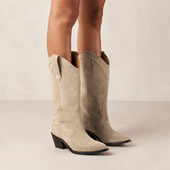 Liberty Suede Leather Boots Beige