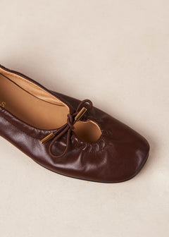 Rosalind Leather Ballet Flats Brown