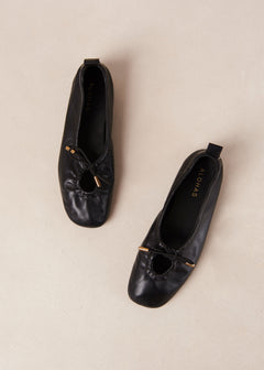 Rosalind Leather Ballet Flats Black