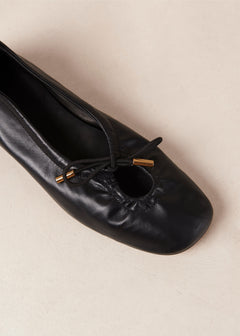 Rosalind Leather Ballet Flats Black