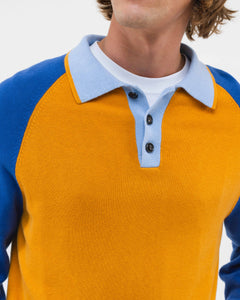 The Room Polo Collar Sweater Orange/Navy