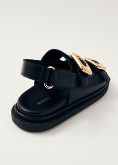 Daria Leather Sandals Black