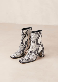 West Indo Leather Ankle Boots Grey