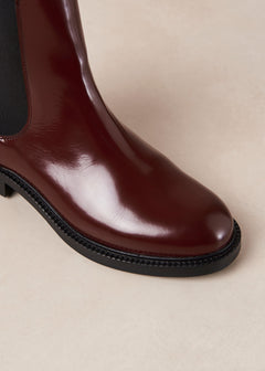 Lanz Leather Ankle Boots Burgundy