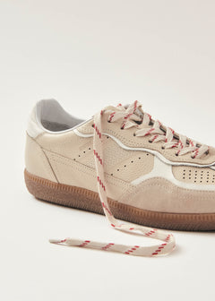 Tb.490 Rife Grain Leather Sneakers Beige