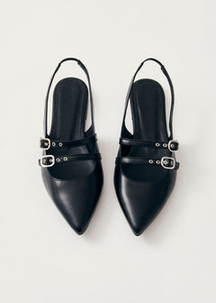 Wren Leather Ballet Flats Black
