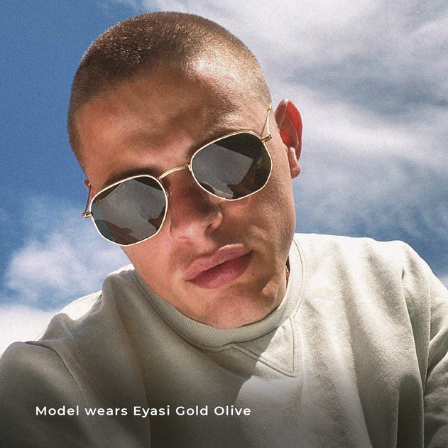 Eyasi Sunglasses Gold Olive