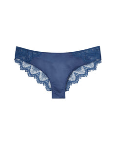 Satin Lace Cheeky Faded Blue