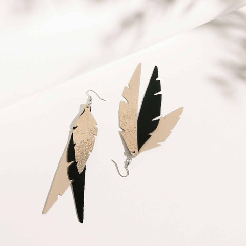 Feathers Fabulous Rose Gold Earrings