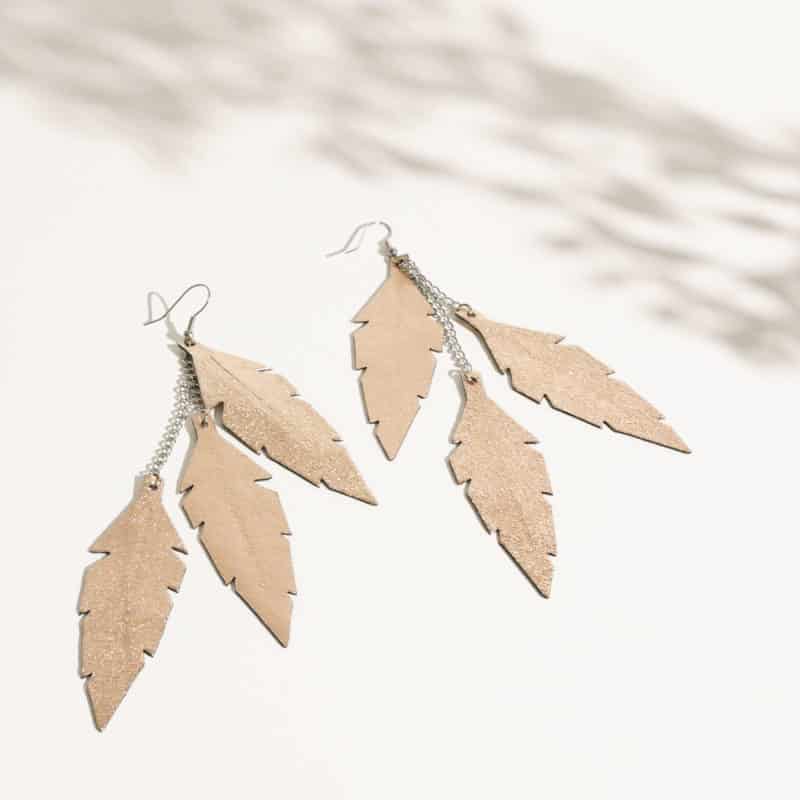 Feathers Midi Trio Earrings