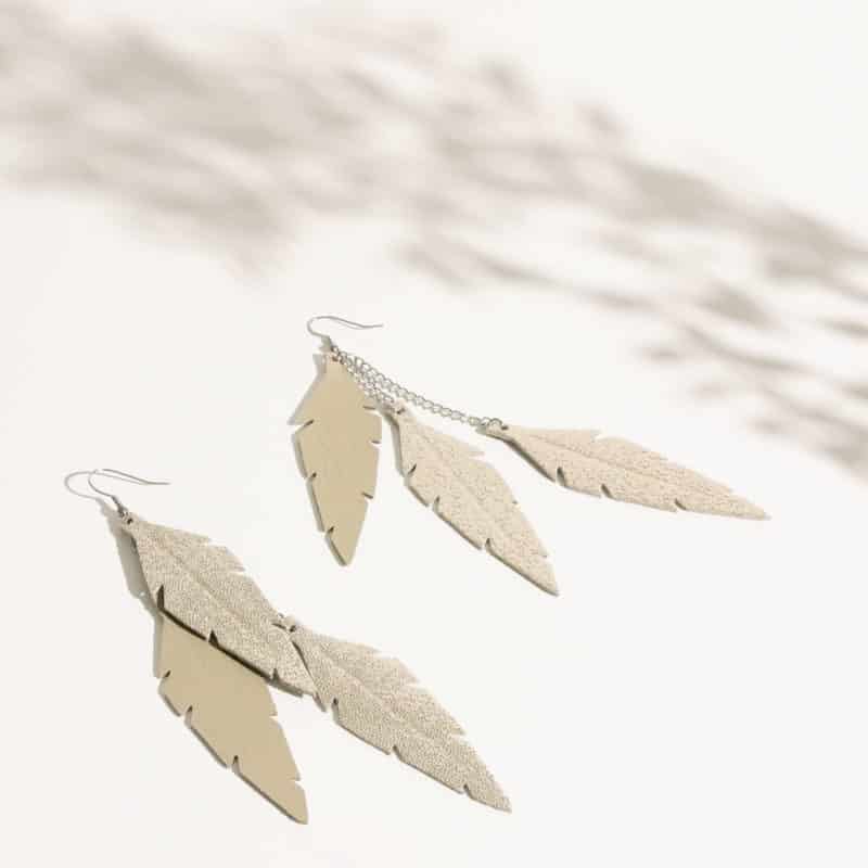 Feathers Midi Trio Earrings