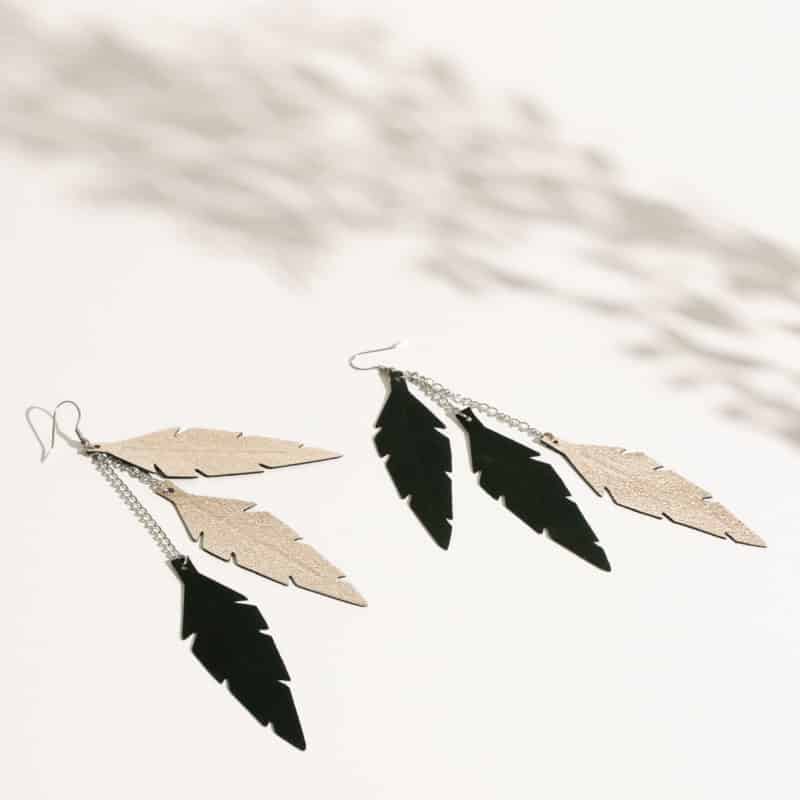 Feathers Midi Trio Earrings