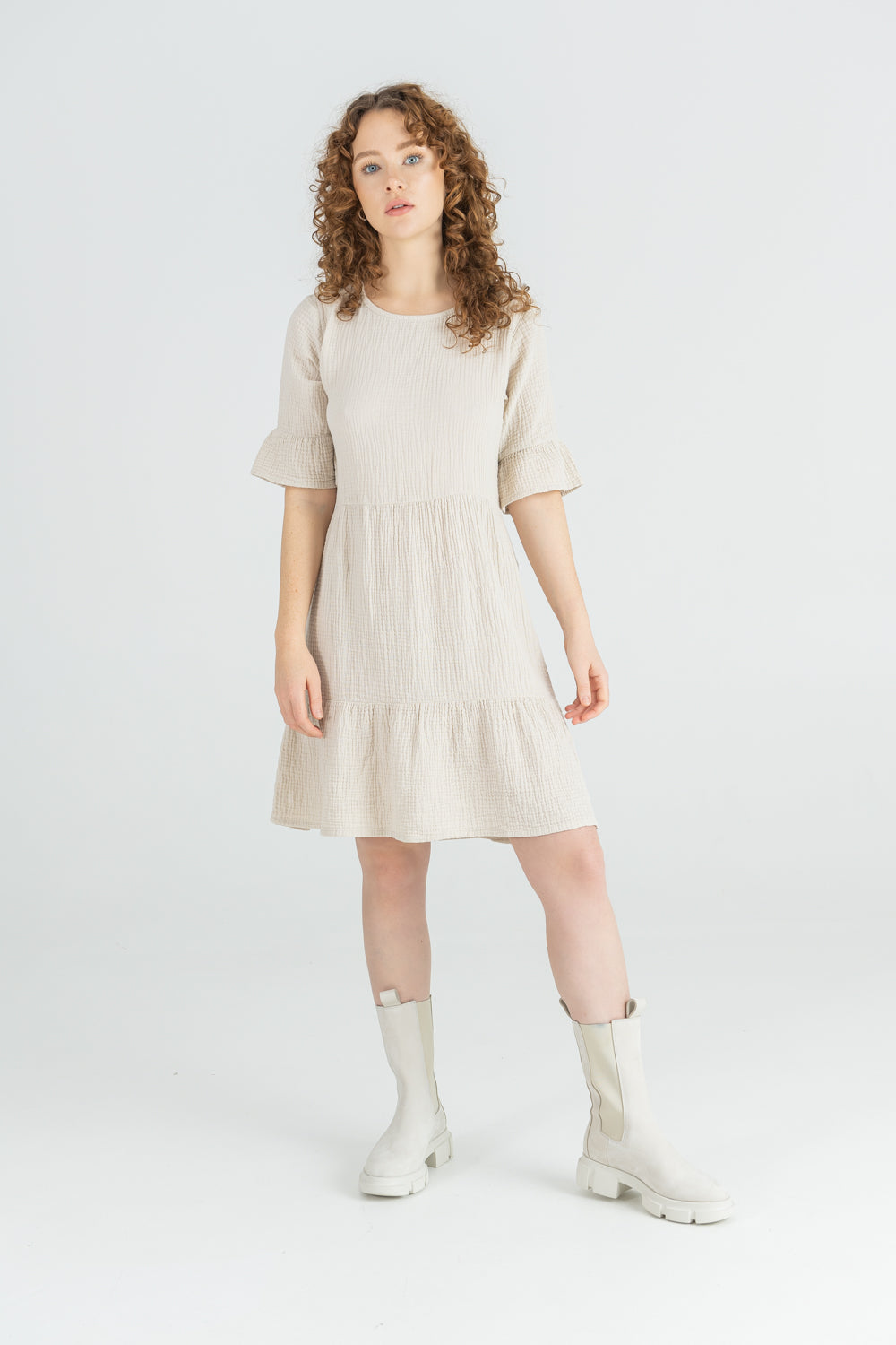 Organic Cotton Dress Ecru