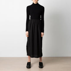 Florence Silk Skirt Black