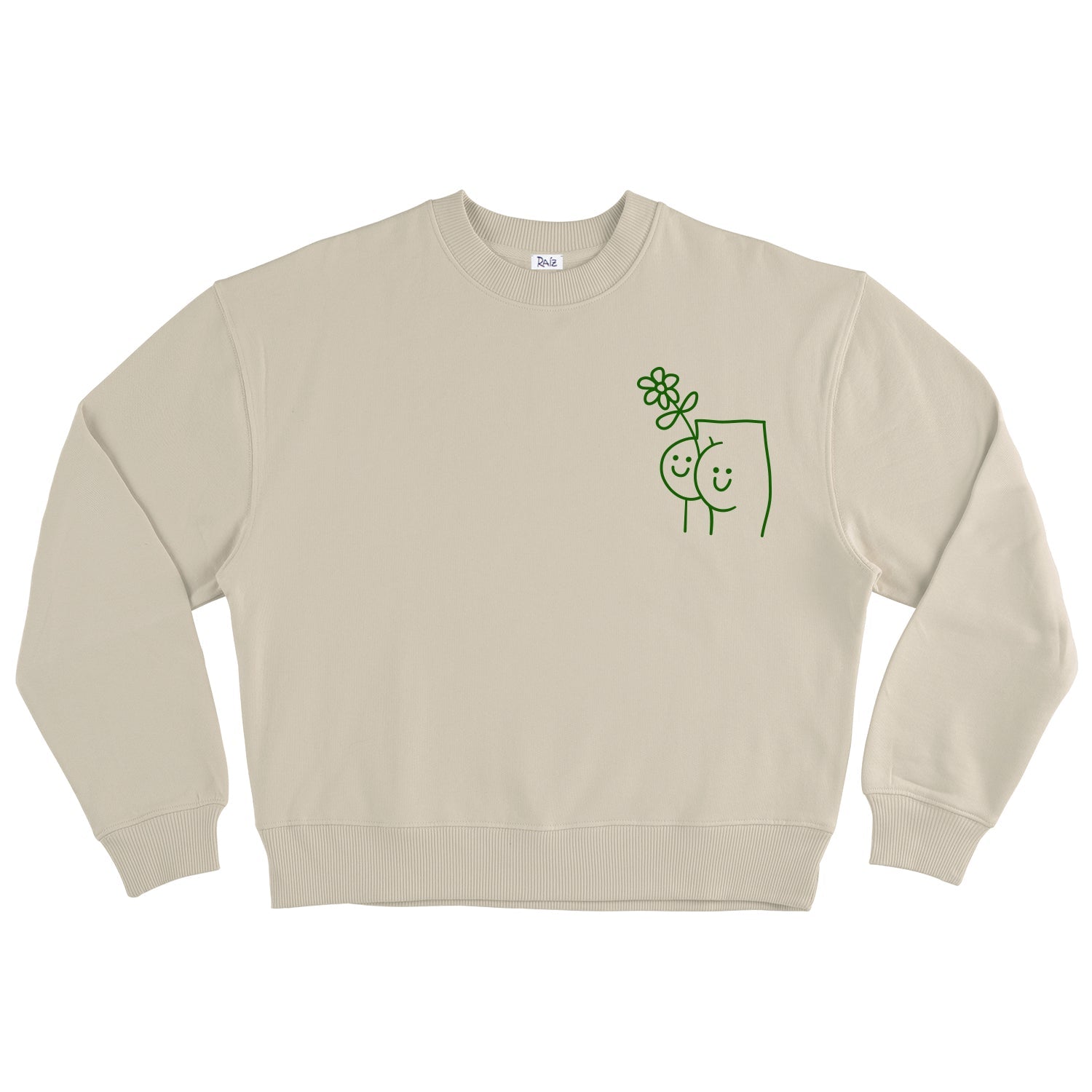 Floreo Cropped Sweatshirt Beige