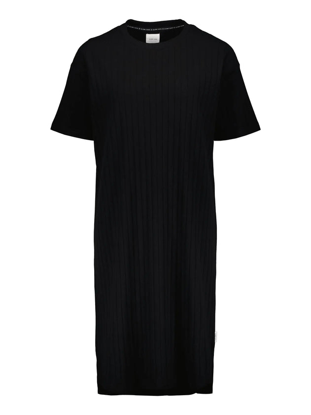 Karento T-Shirt Rib Dress Black