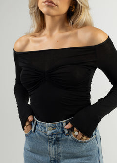 Shimmery Top Black