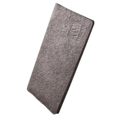 Coconut Leather Slim Wallet Dark Grey