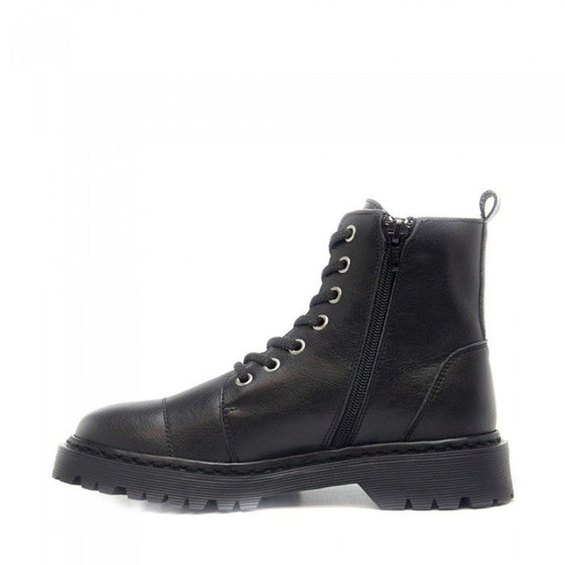 Harley Black Lace-Up Boot