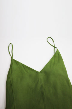Iman Slip Dress Khaki Green