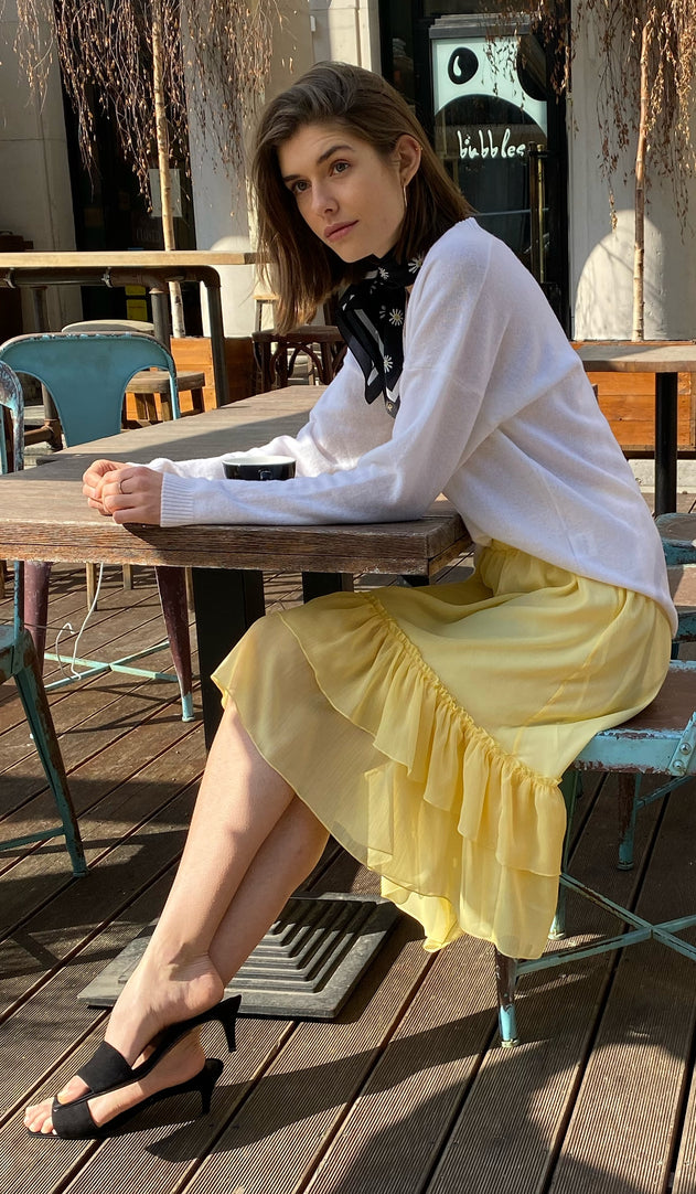 Lily Chiffon Skirt Yellow