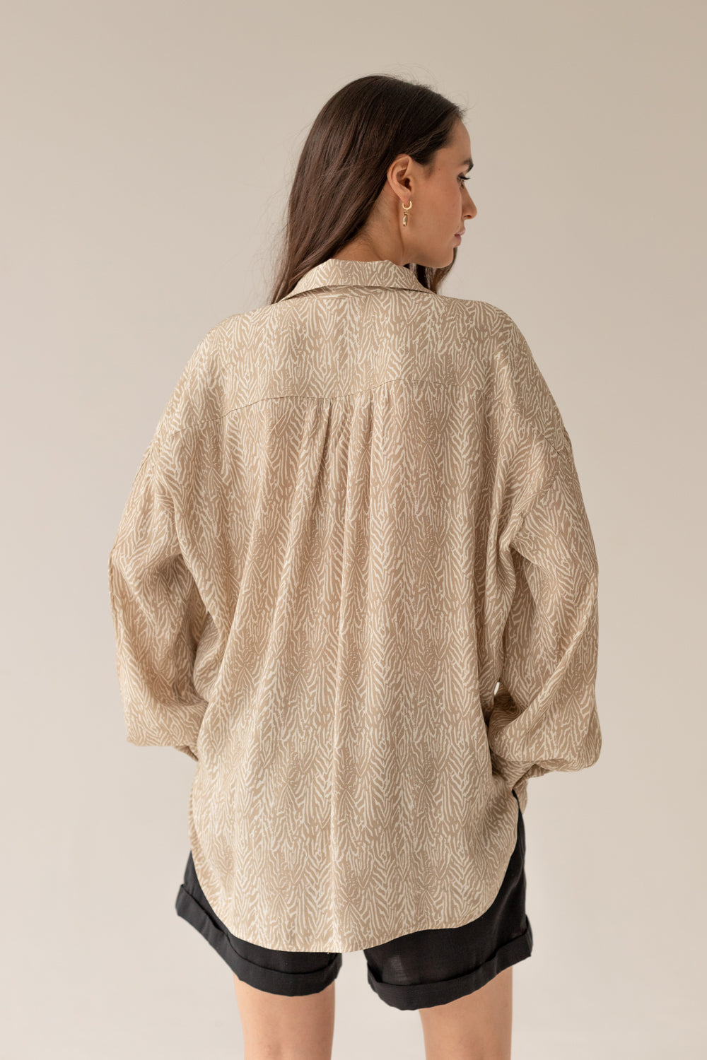 Summer Shirt Beige Print