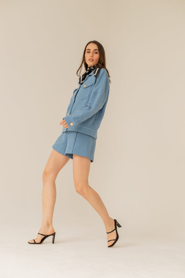 Enteliér Tweed Jacket Blue