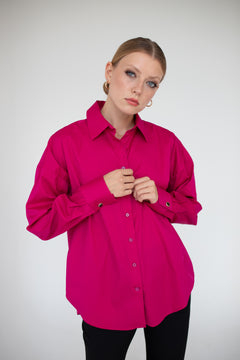 Classic Oversize Shirt Fuchsia