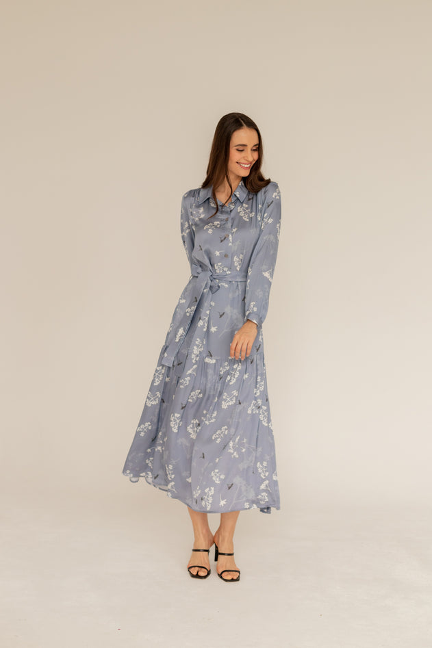 Ephemeral Flower Dress Blue
