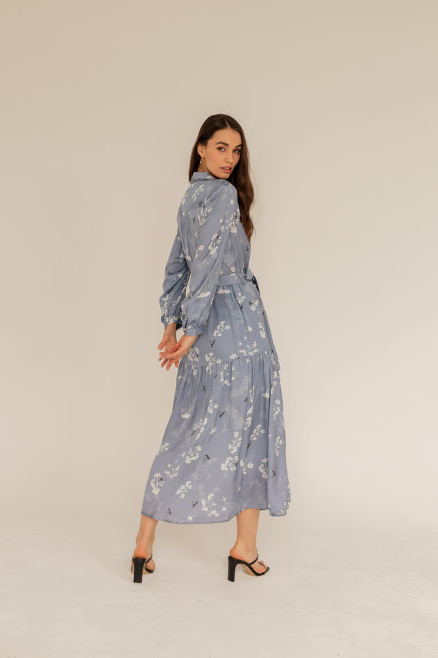 Ephemeral Flower Dress Blue