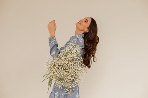 Ephemeral Flower Dress Blue