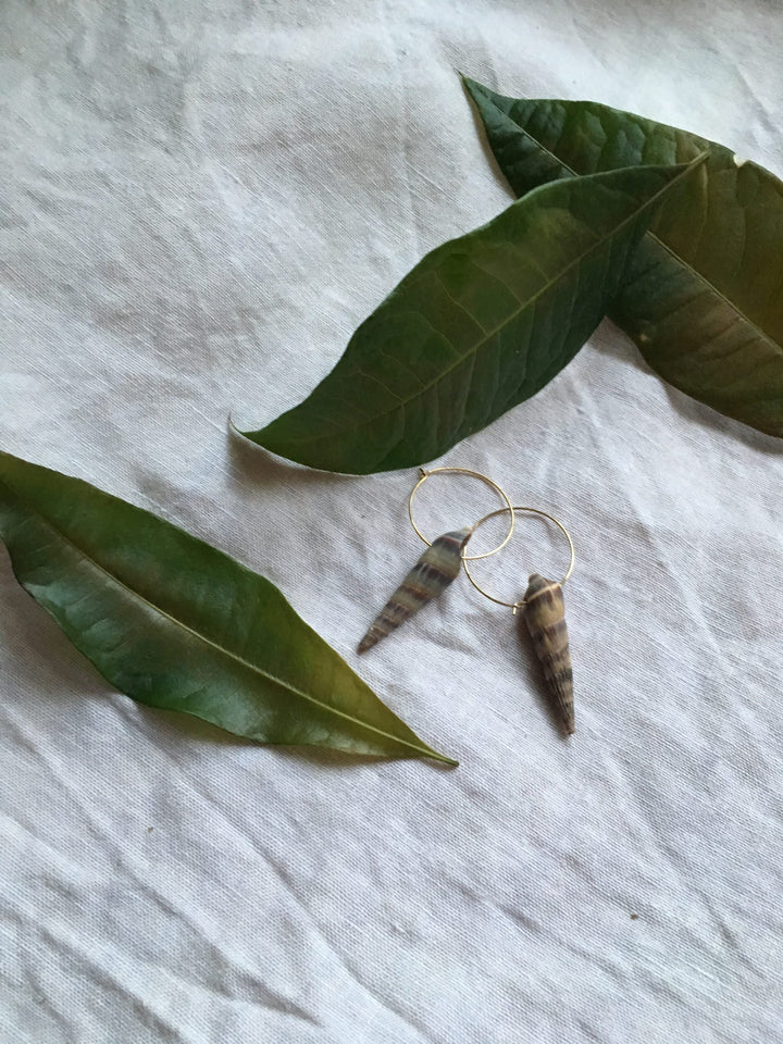  - Seashells Cone Earrings