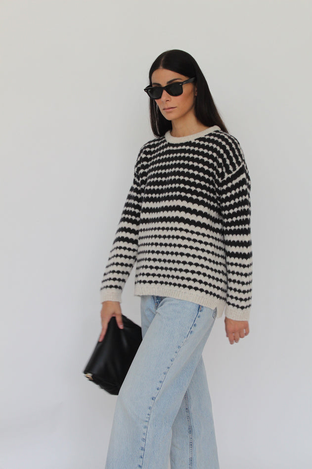 Clelia Merino Wool Crewneck With Waves