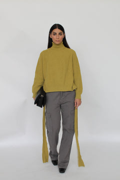 Amelie Cashmere Blend Turtleneck With Bow