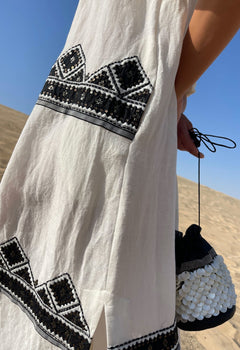 Clovia Hand Embroidered Kaftan Dress