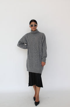 Catia Cable Dress In Merino Wool